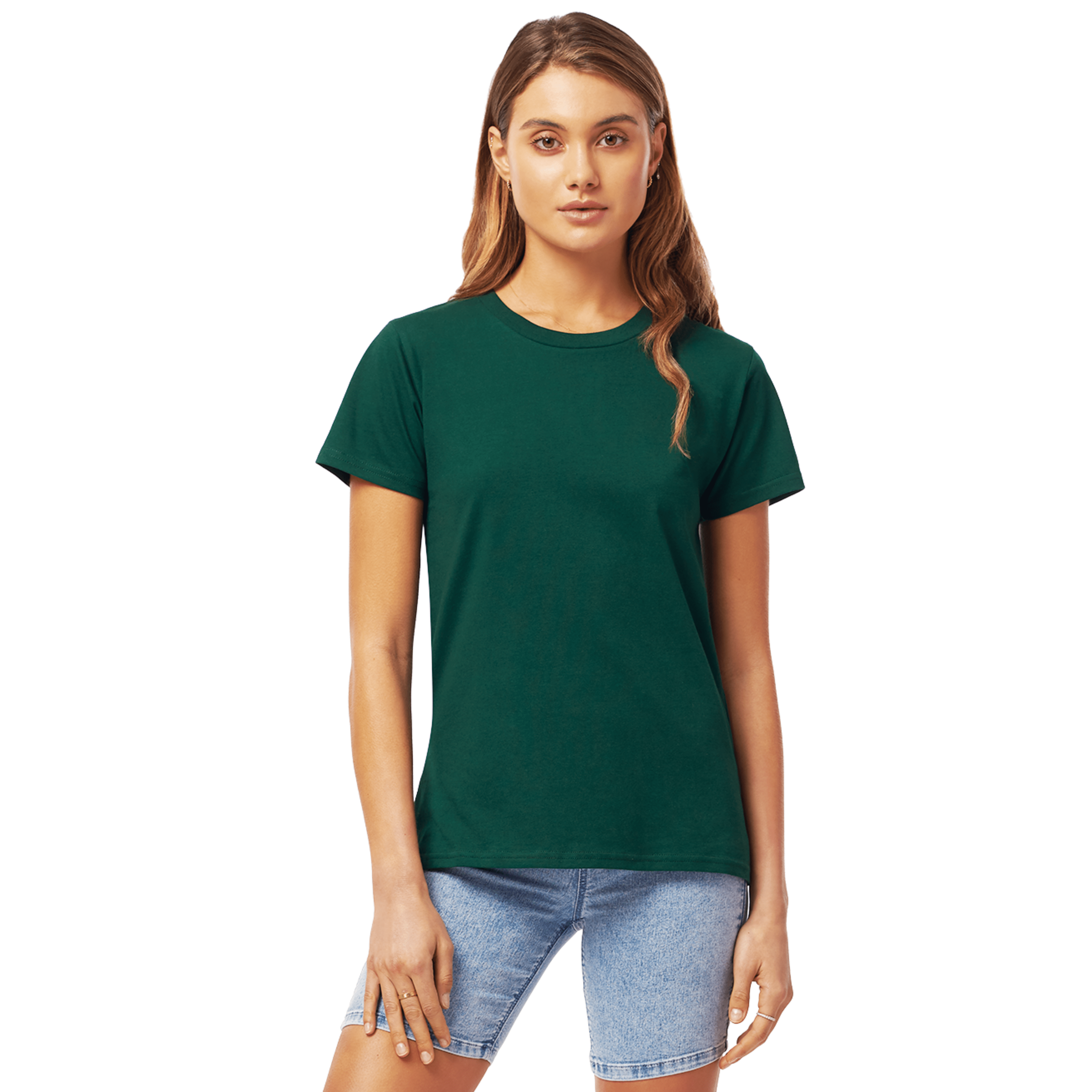 Women's Classic Jersey T-Shirt - Bottle Green BO - EP02 - Earth Positive @ Pandemonium Paradise