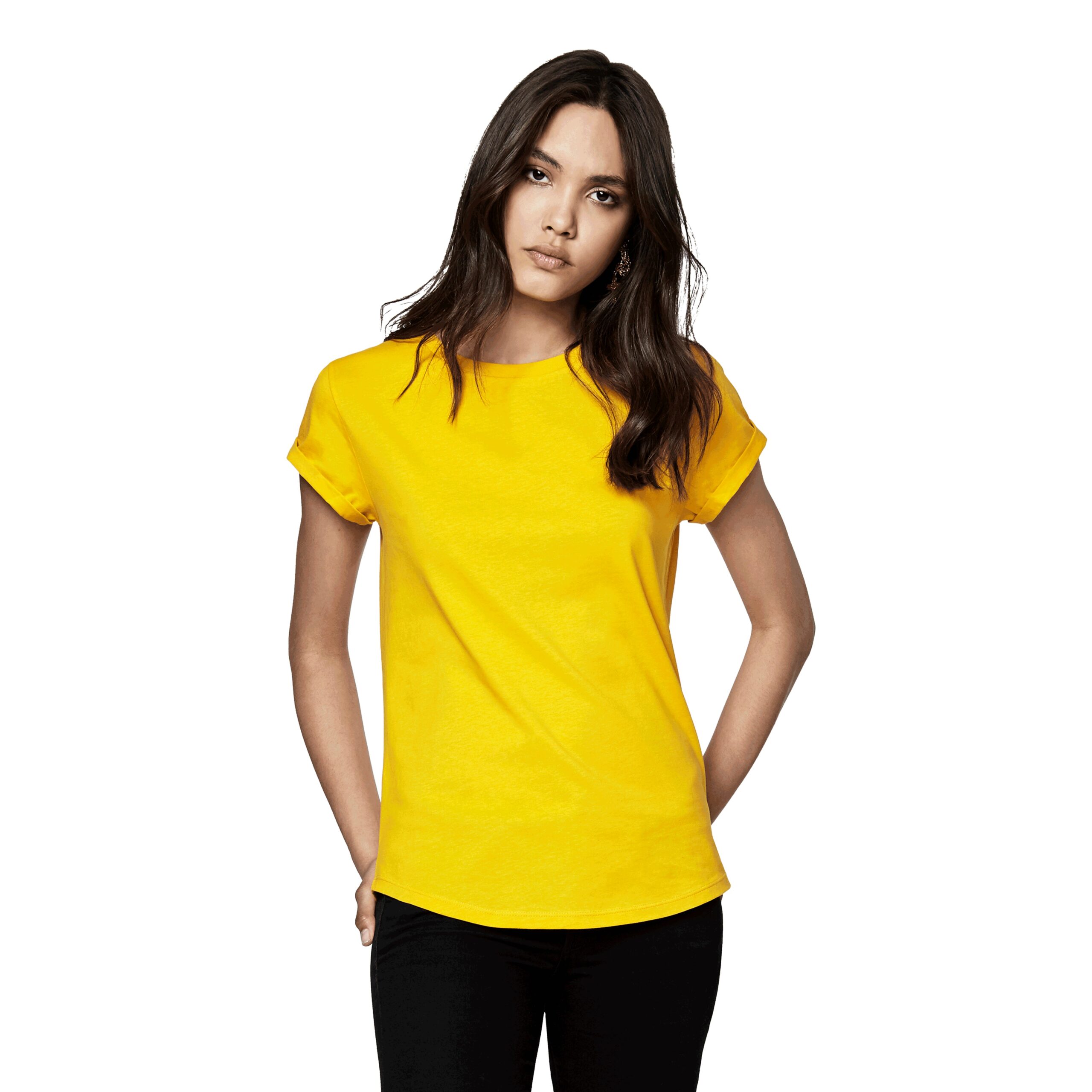 Women's Rolled Sleeve T-shirt - GO - EP16 - Earth Positive @ Pandemonium Paradise