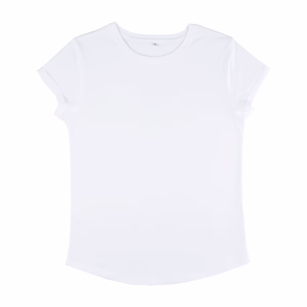 Women's Rolled Sleeve T-shirt - White - EP16 - Earth Positive @ Pandemonium Paradise