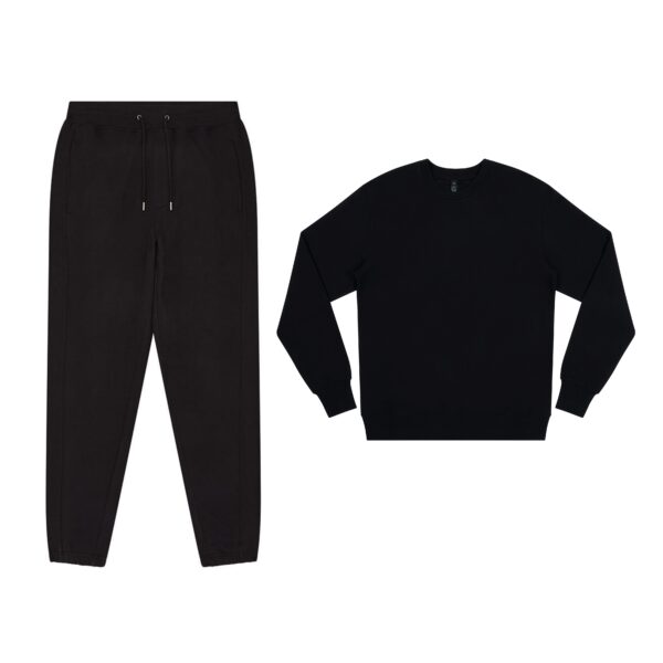 Sweat Set Bundled Outfit with Sweatpants and Sweatshirt in Black