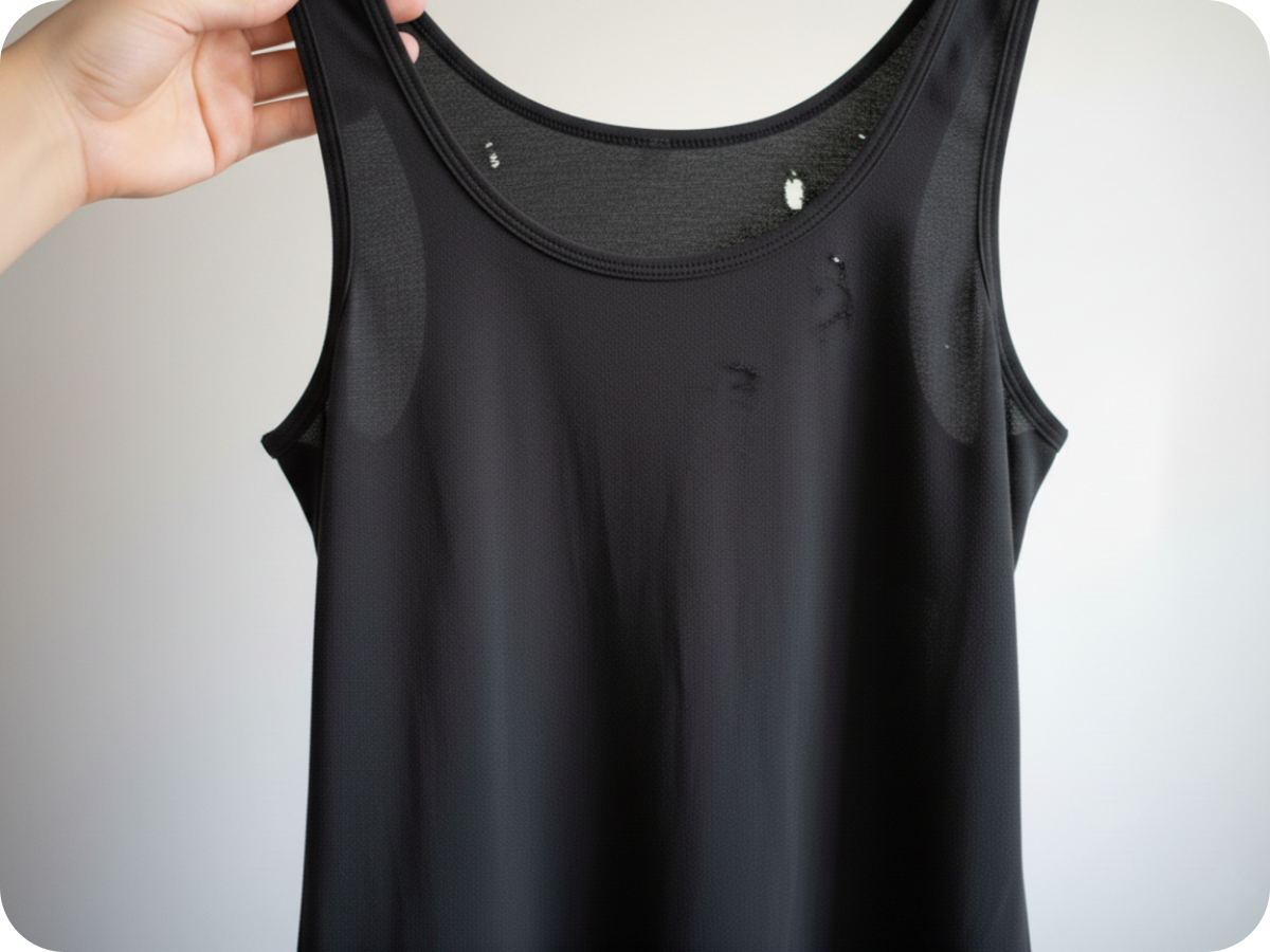 Worn out polyester singlet