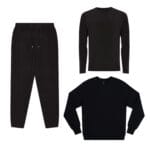 Unisex organic cotton Winter trio bundle set with sweatpants, long sleeve t-shirt, and sweatshirt lounge wear Australia